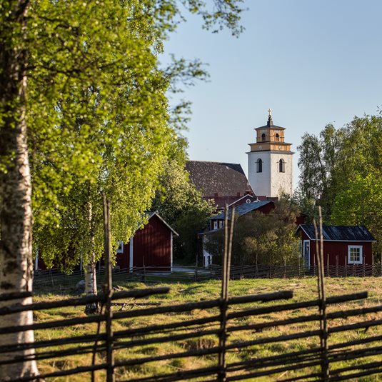 Gammelstads Kyrkstad in Luleå during summer