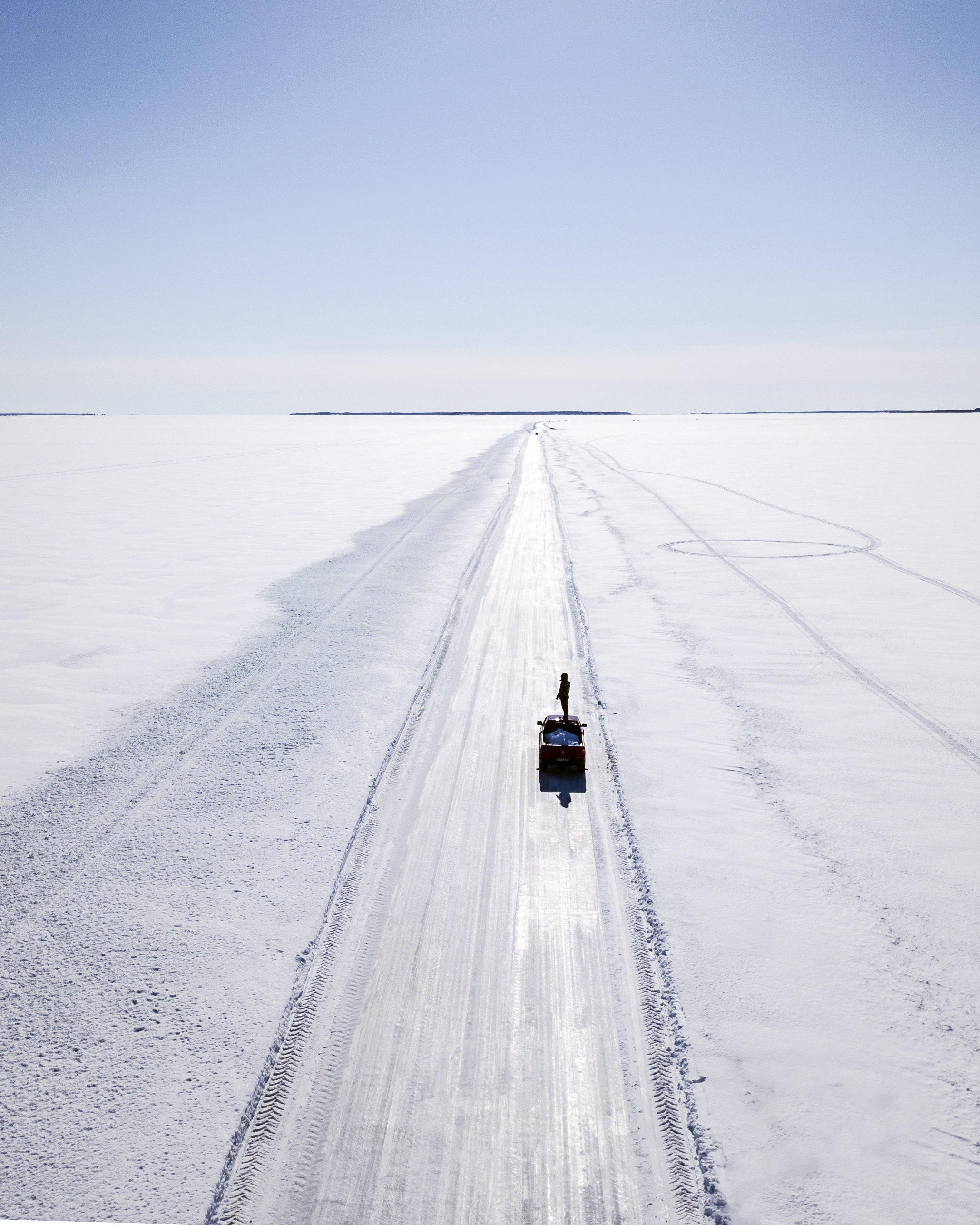 The ice road in Luleå