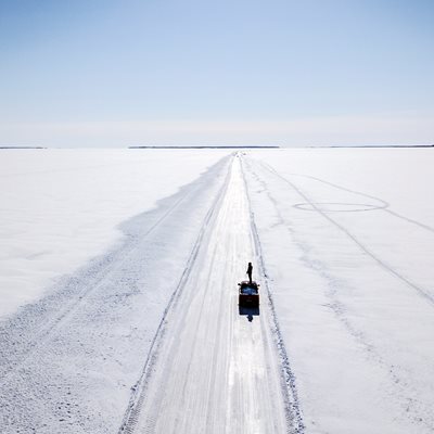 The ice road in Luleå