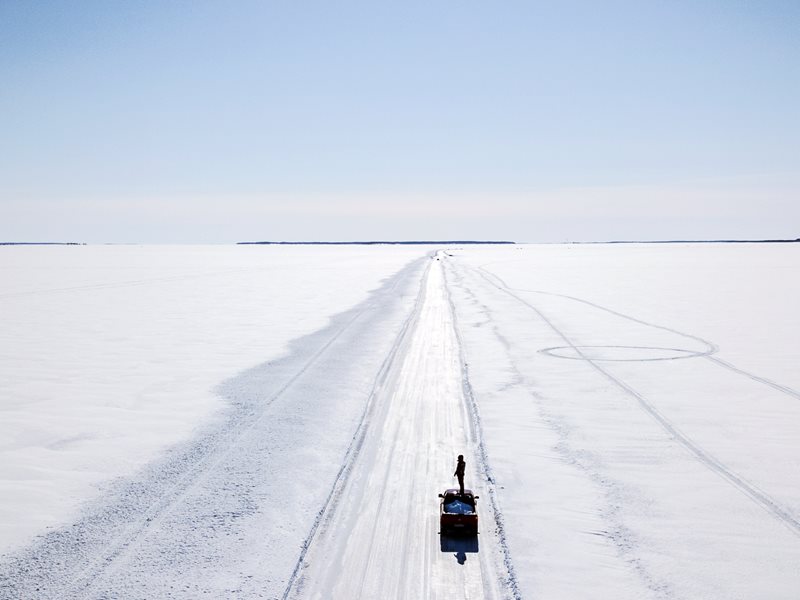The ice road in Luleå