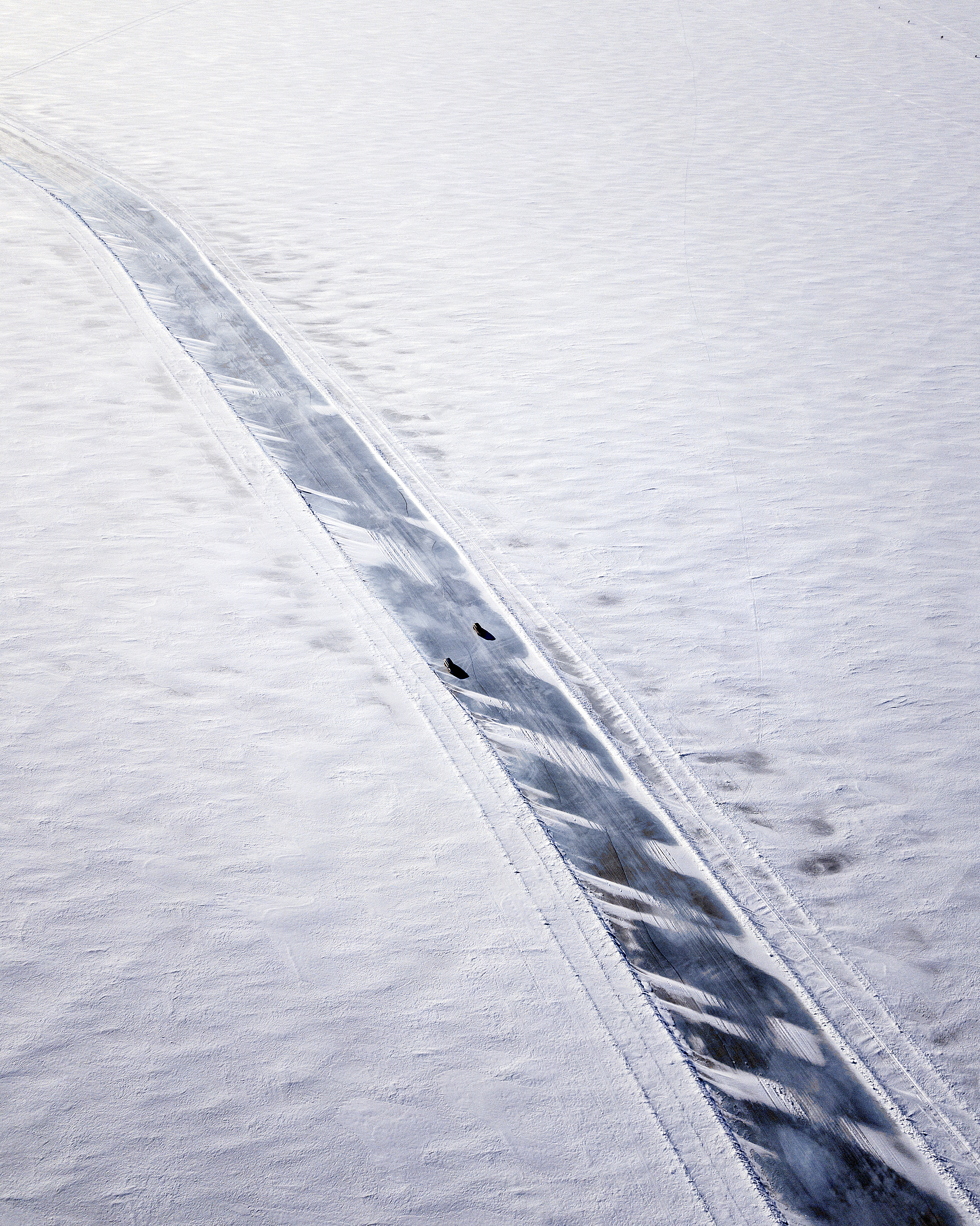 The ice road in Luleå leading to the archipelago
