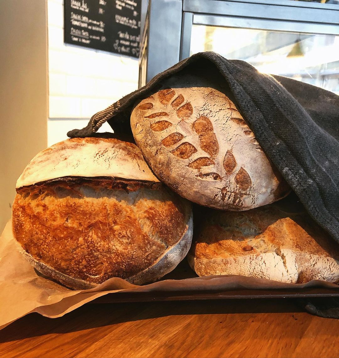 Freshly baked bread at Café La Vache