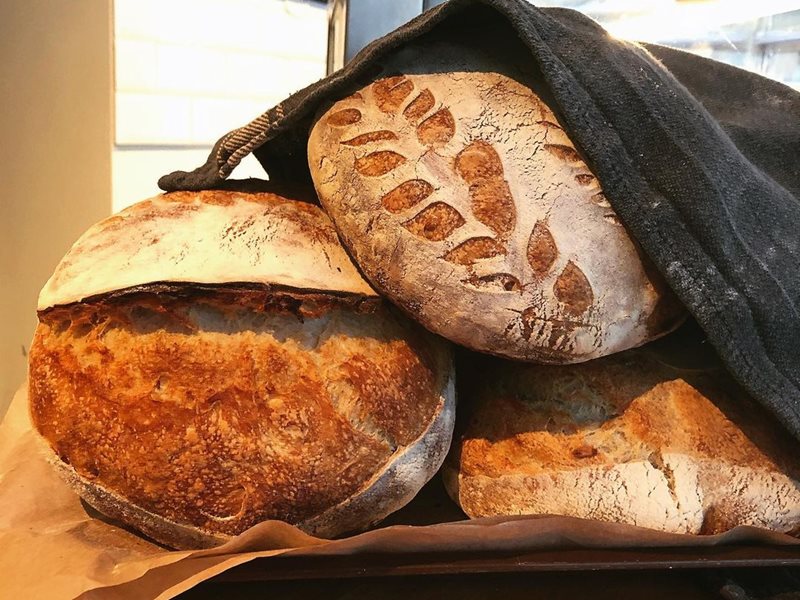 Freshly baked bread at Café La Vache