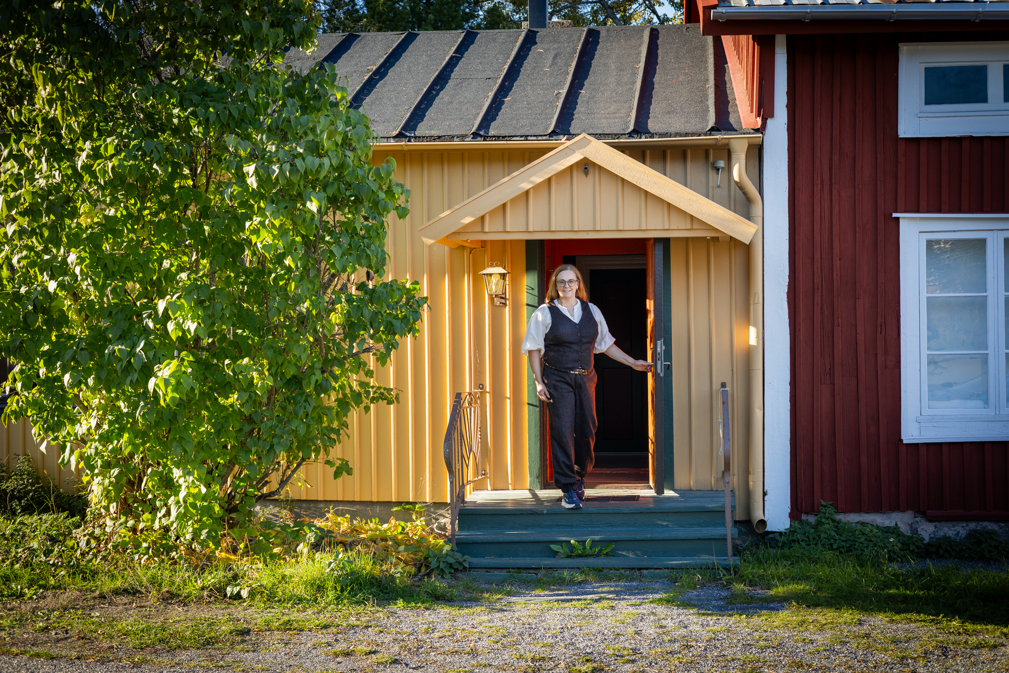 Yellow-red house in Gammelstad