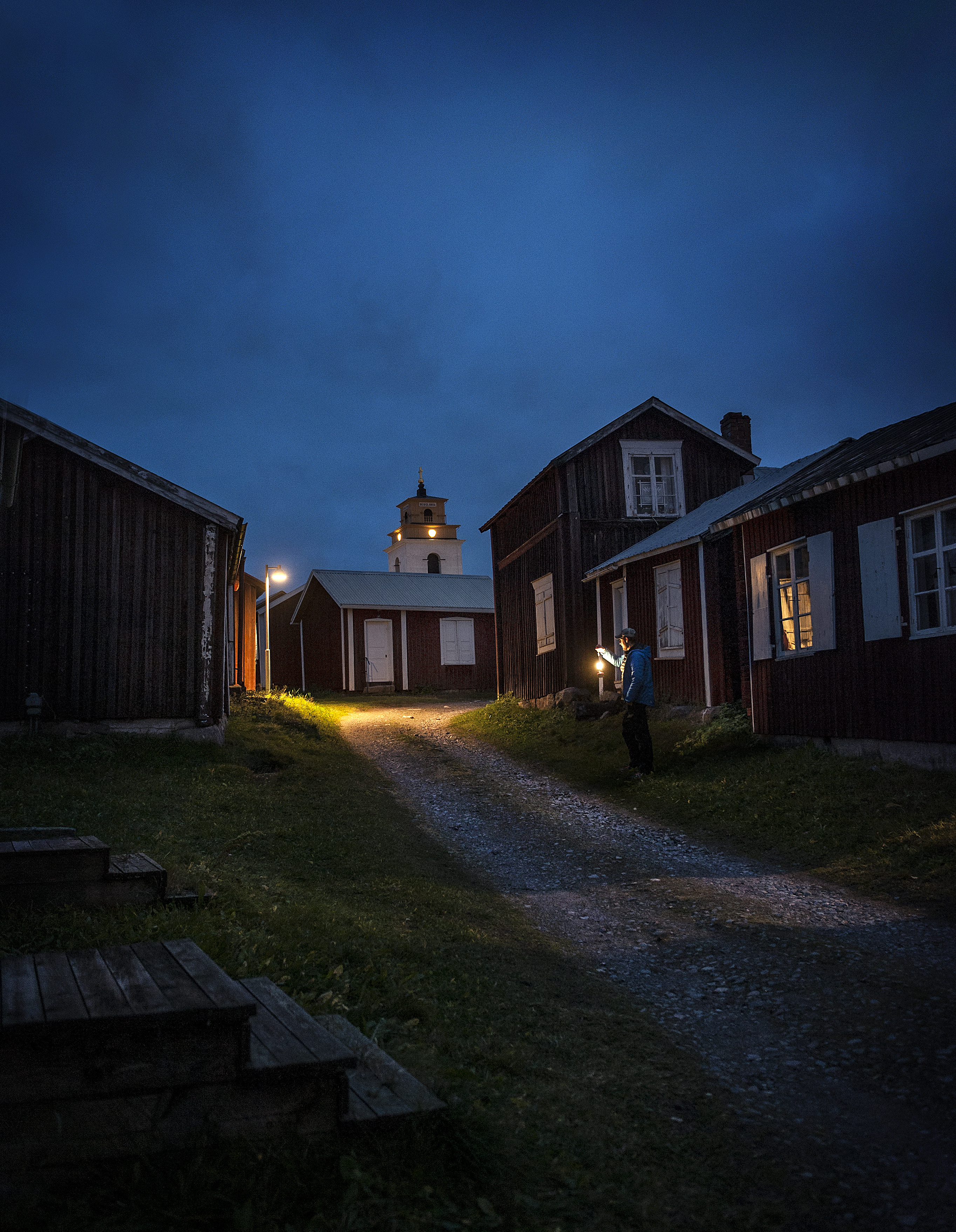 Lights up at Gammelstads Kyrkstad
