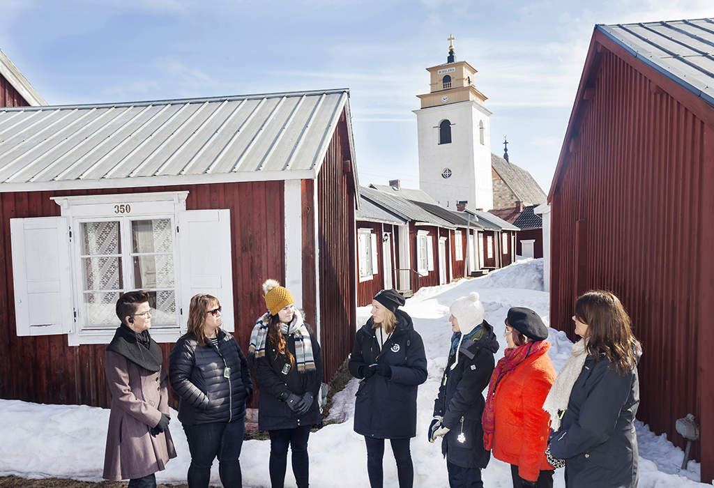 Gammelstad Church Town under the northern lights