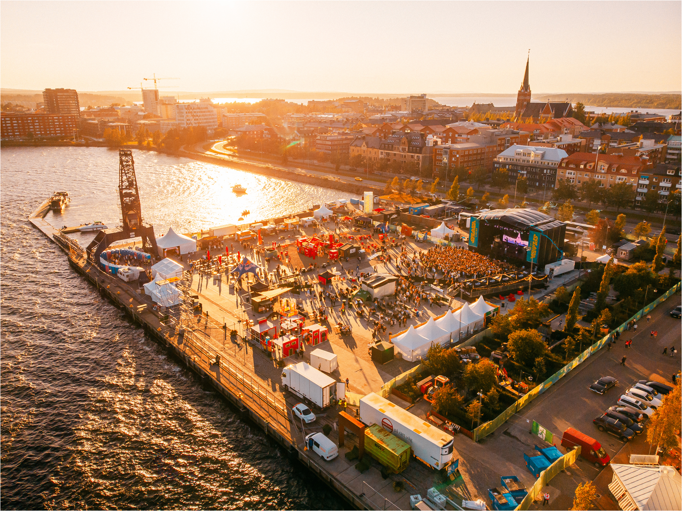 Festivalområdet på Södra Hamnplan
