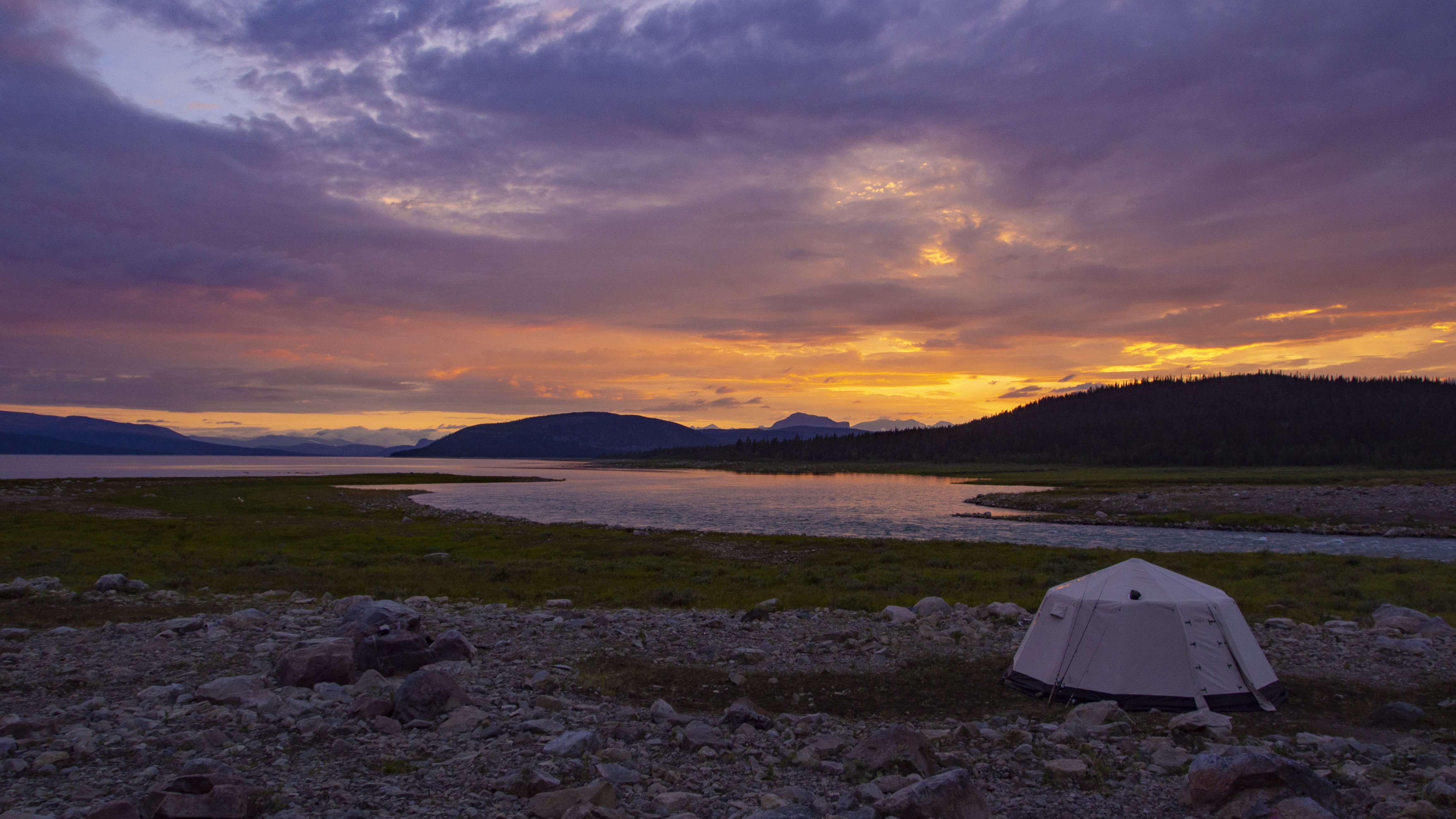 Sunset Over The Arctic Lavvu,Nordguide