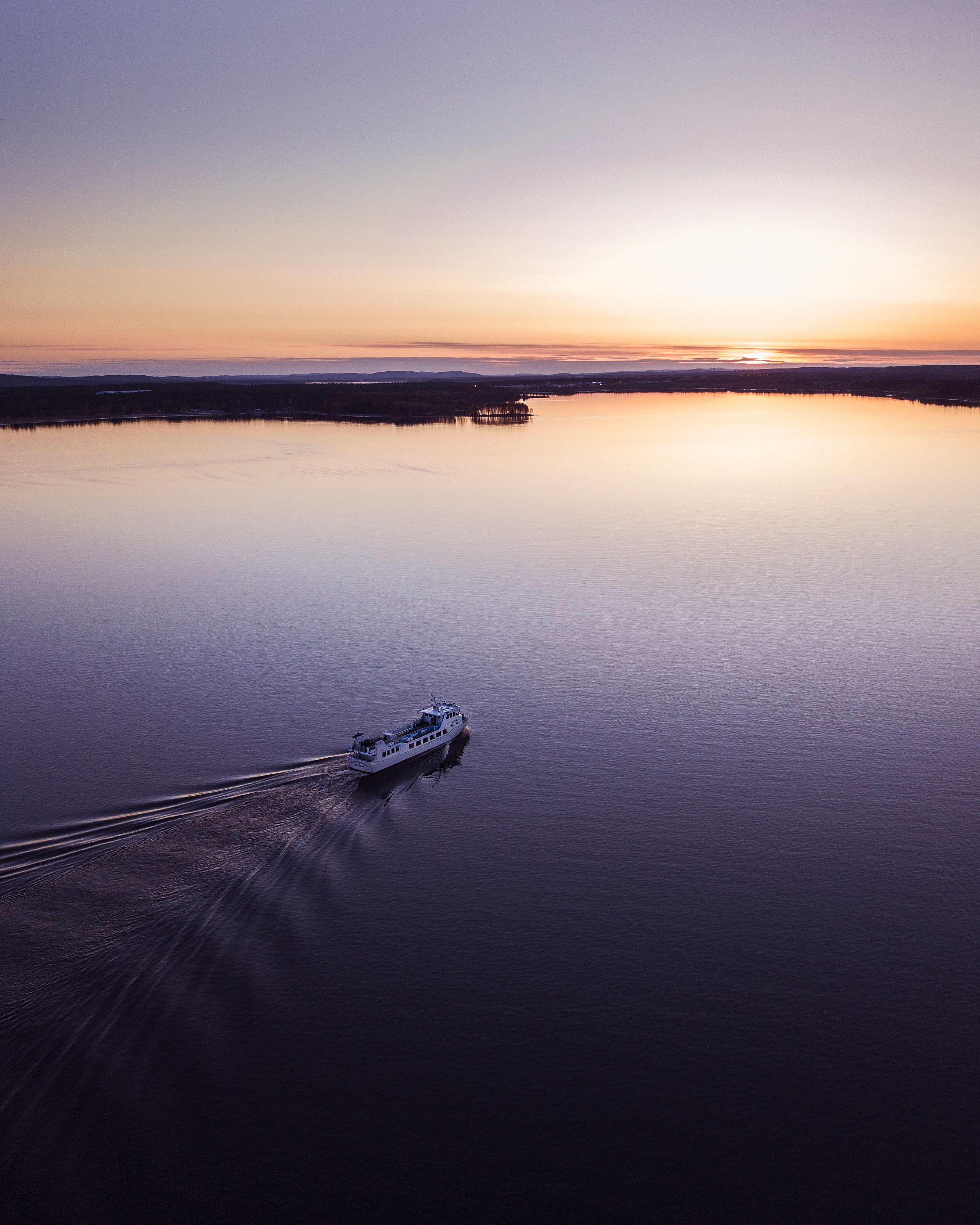 Summer sunset and Laponia in Luleå archipelago