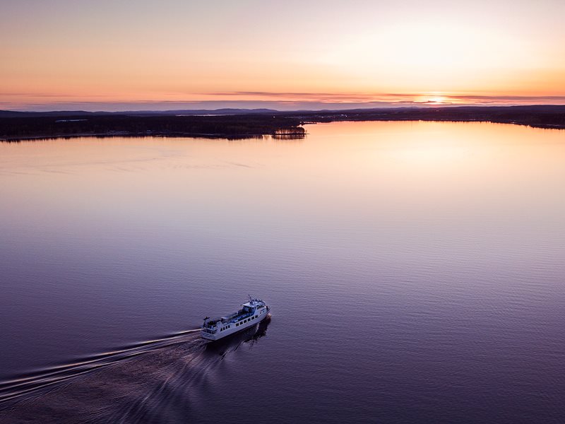 Summer sunset and Laponia in Luleå archipelago
