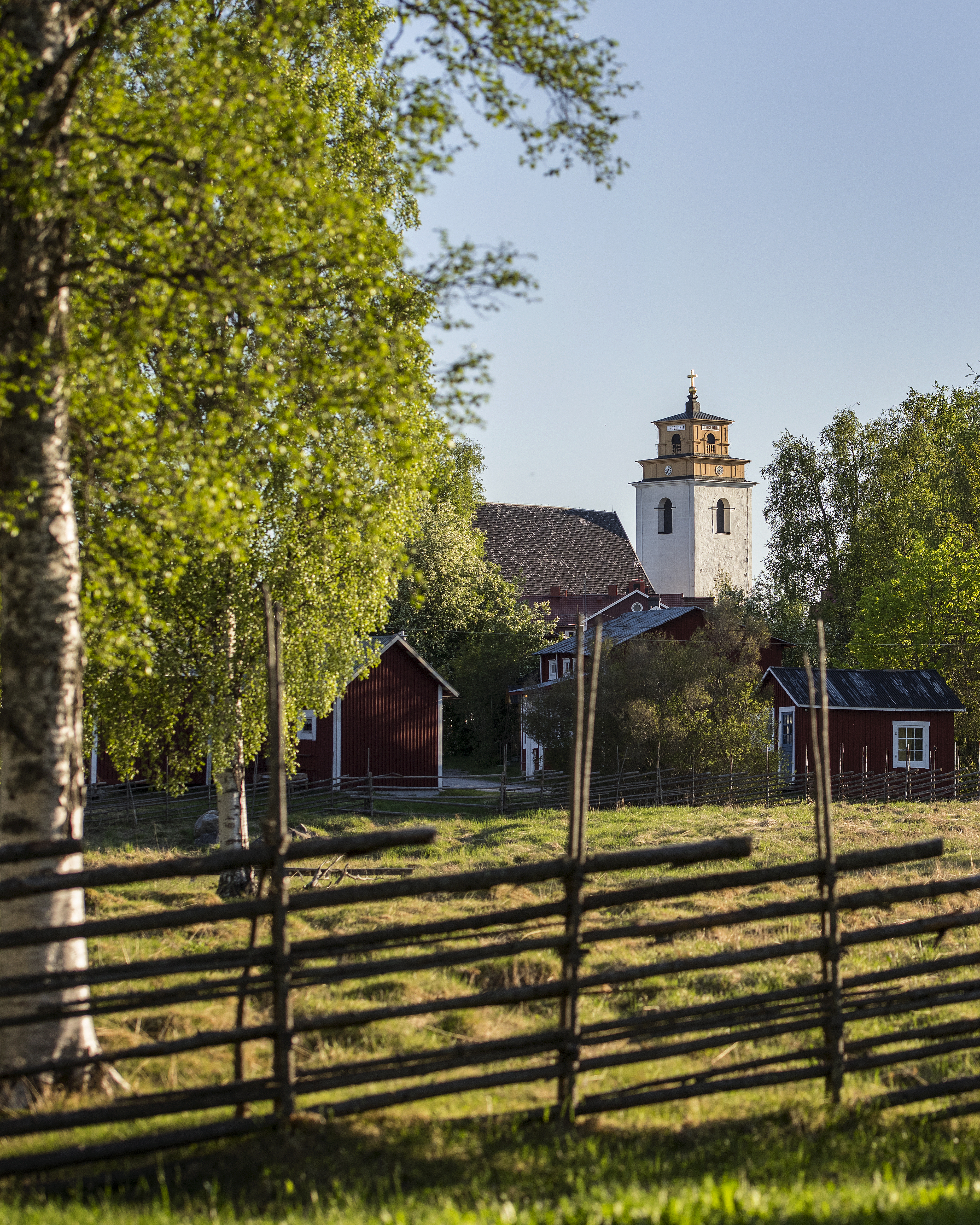 Gammelstads Kyrkstad in Luleå during summer