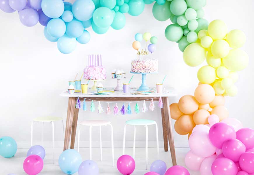Lyckas Med Mat Pastel Balloon Garland