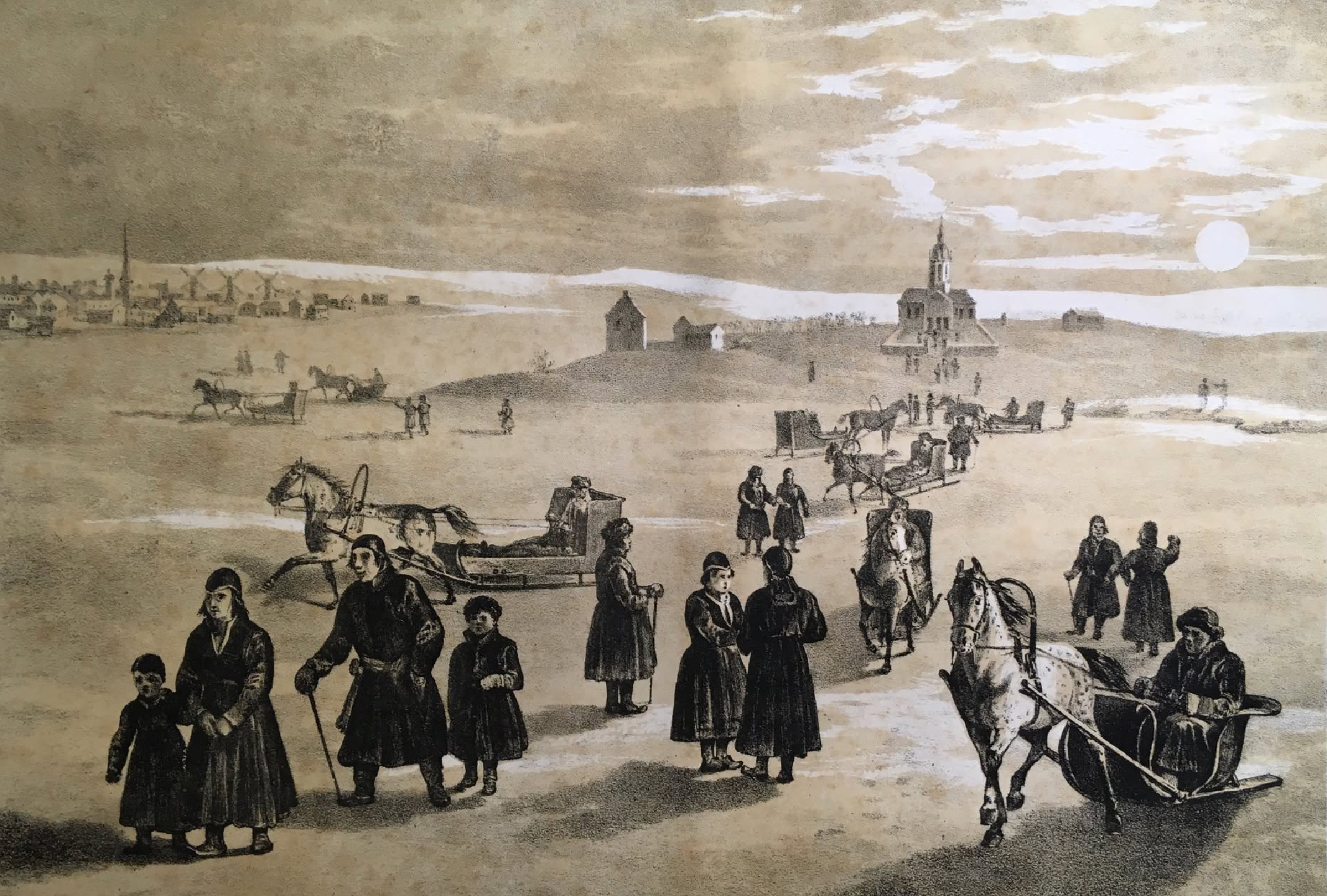 Torneå. Illustration: Sir Arthur de Capell Brooke.